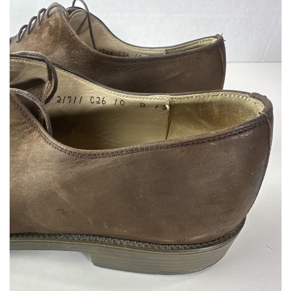 *Flawed Salvatore Ferragamo Men’s Brown Suede Leather Oxford Dress Shoes Size 10 main image 15